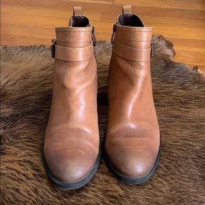 Used Vince Camuto brown booties.